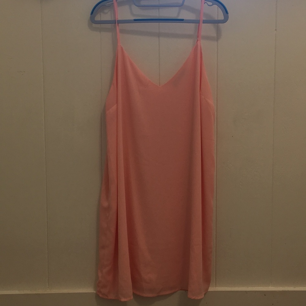 Pink spaghetti dress